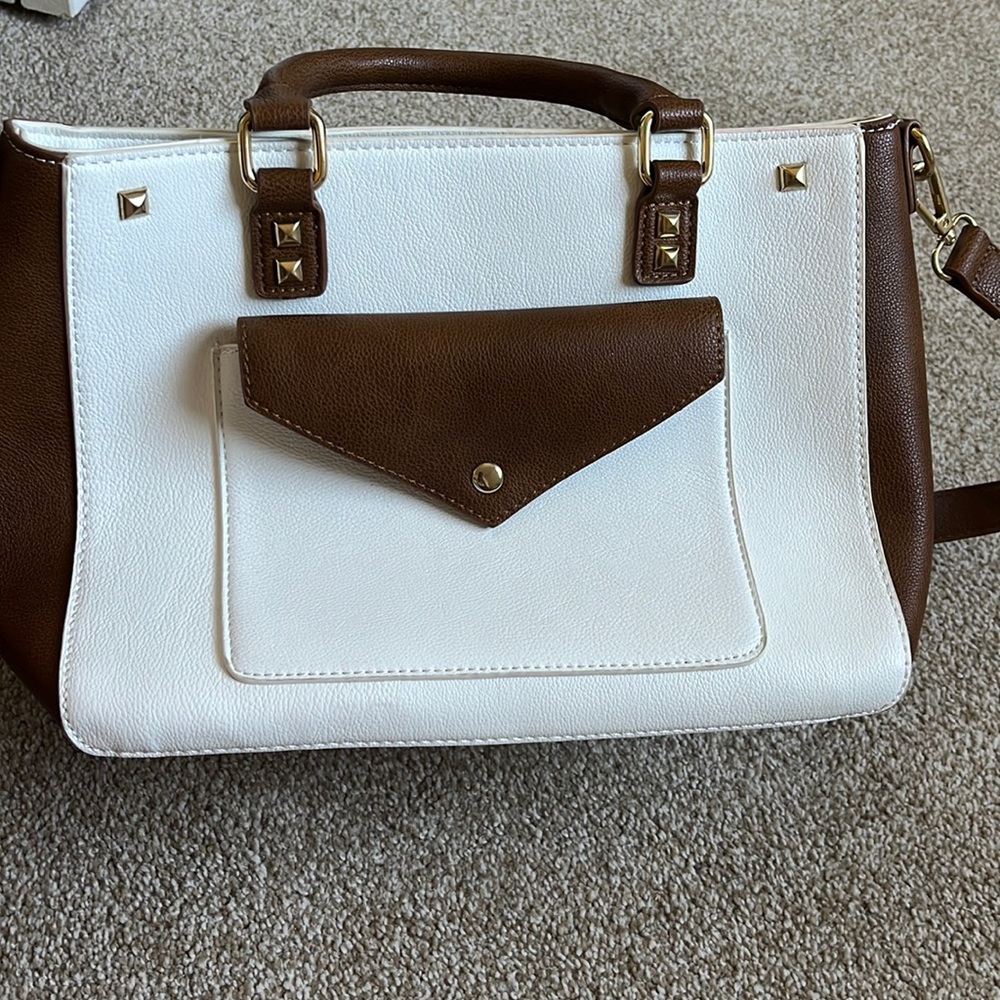 New Charming Charlie’s Brown and White purse